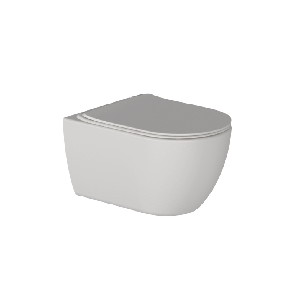 Zen II | Rimless Wall Hung Toilet With Slim Seat Matt White
