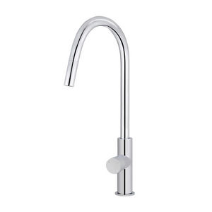 Meir Round Pinless Piccola Pull Out Kitchen Mixer Tap | Polished Chrome