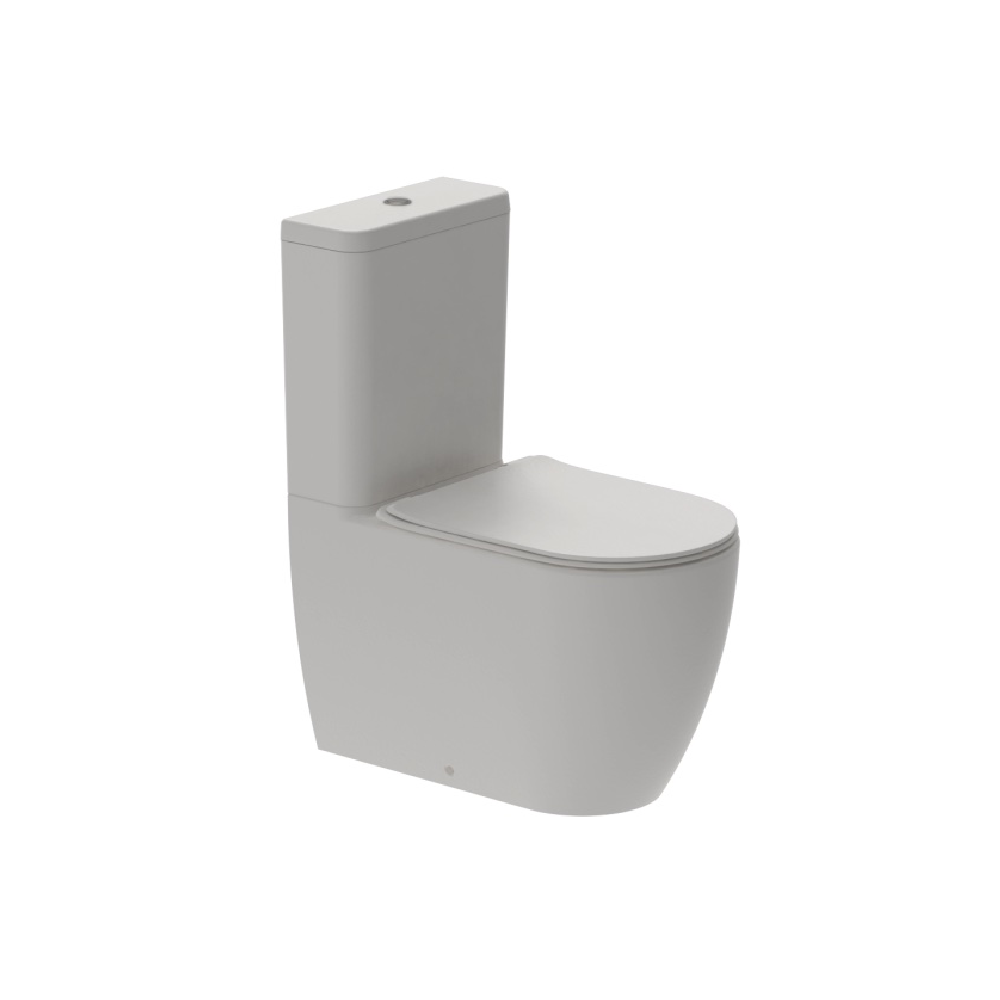 Zen II | Rimless Back To Wall Toilet Suite With Slim Seat Matt White