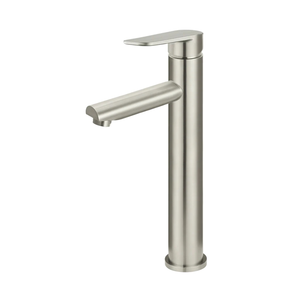 Meir Round Paddle Tall Basin Mixer | Brushed Nickel