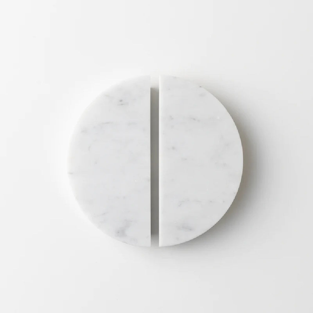 Lo&Co Arc Marble Handle Pair | Carrara