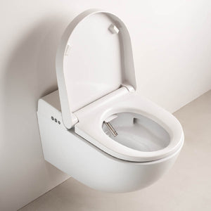 Sfera Rimless Wall Hung Shower Toilet | White