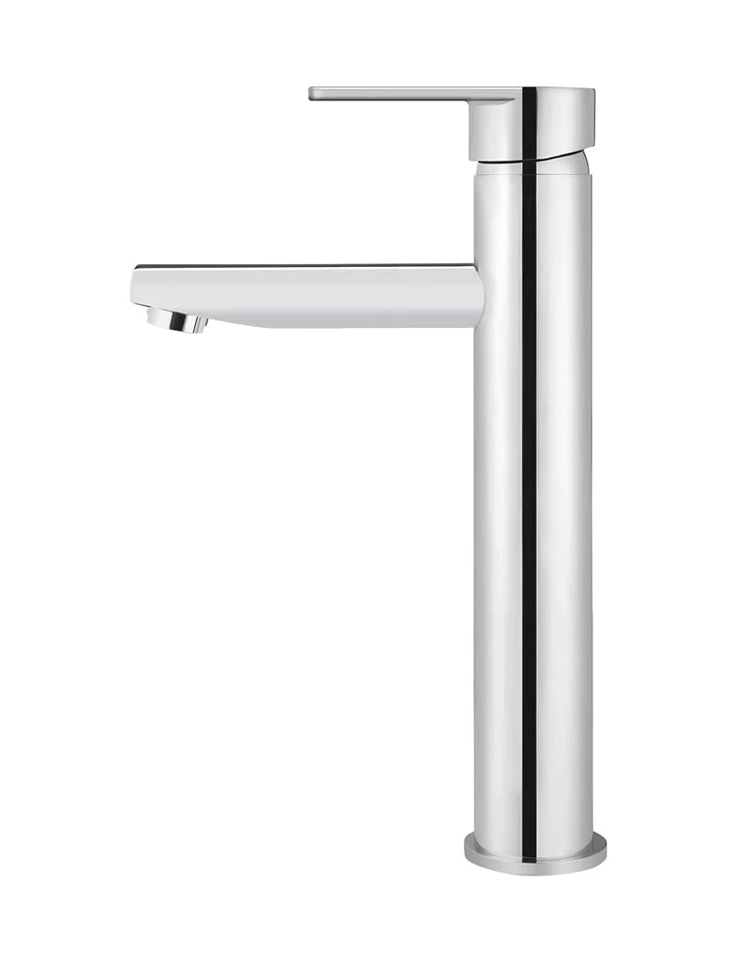 Meir Round Paddle Tall Basin Mixer | Polished Chrome