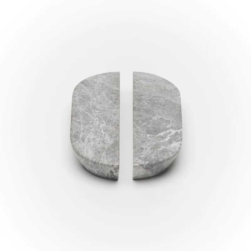 Lo&Co Dot Marble Handle Pull Small | Tundra Grey
