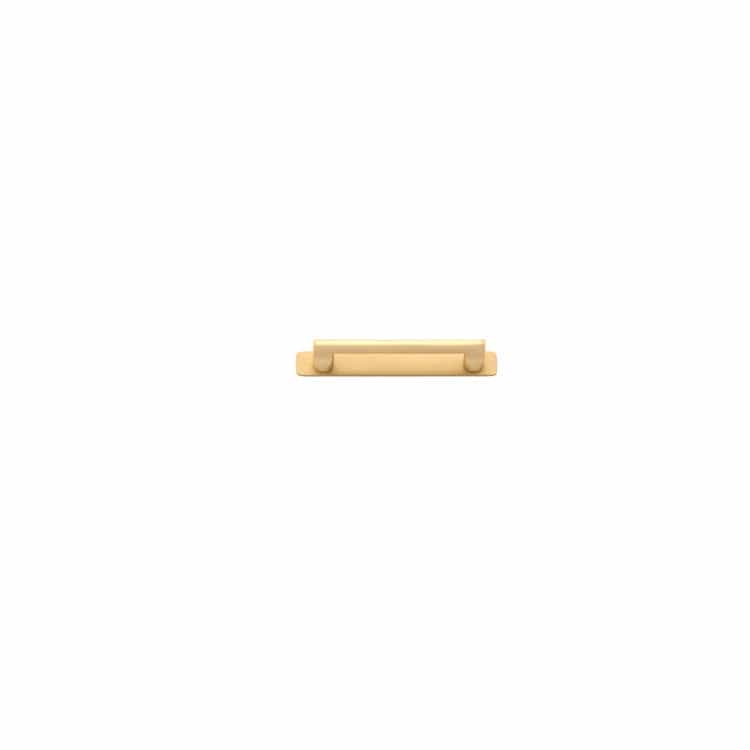 Iver Handles Iver Baltimore Cabinet Pull with Backplate | Brushed Brass | 128mm
