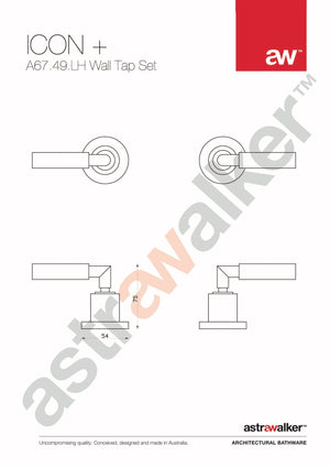 Astra Walker Wall Mixers Astra Walker Icon + Lever Wall Tap Set