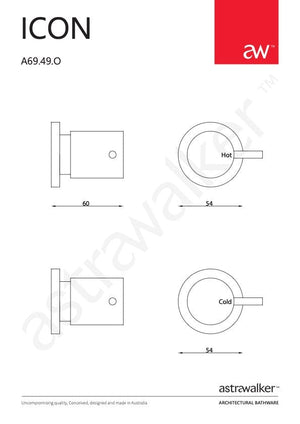 Astra Walker Wall Mixers Astra Walker Icon Wall Tap Set Offset