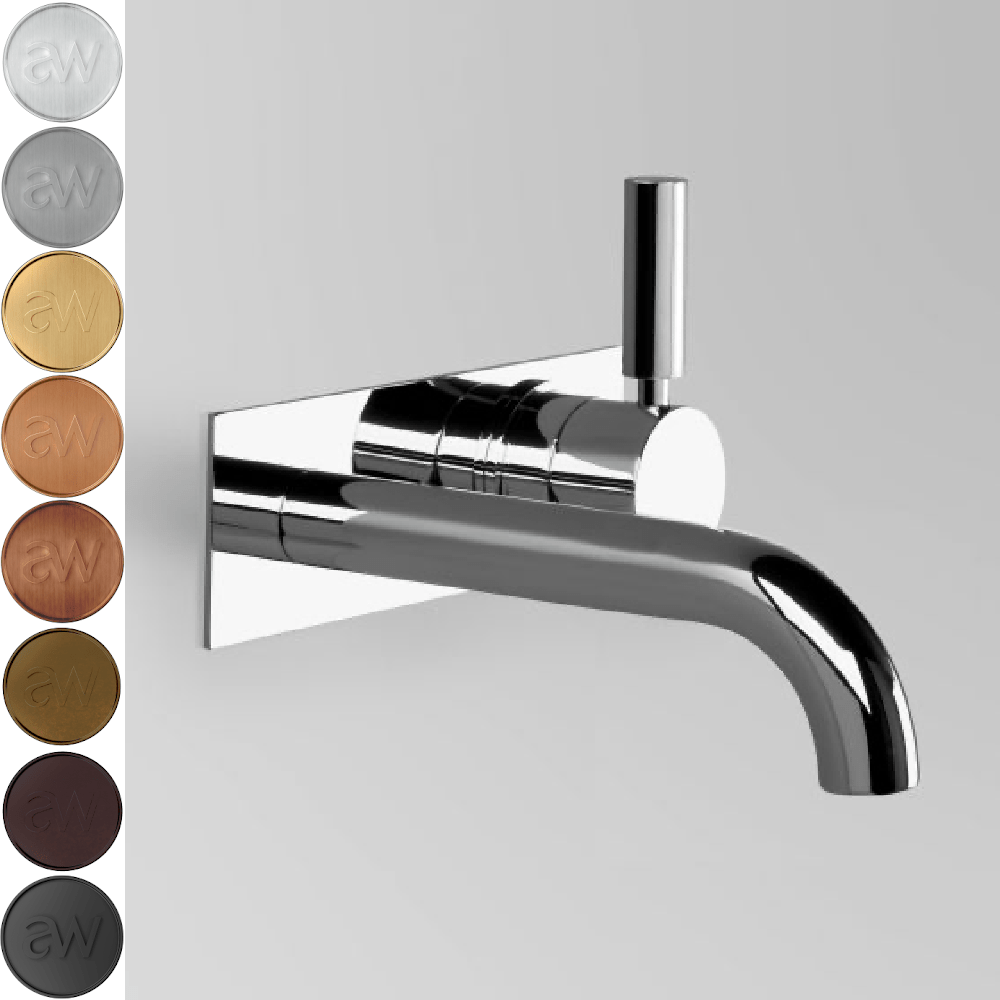 Astra Walker Basin Taps Astra Walker Icon + Lever Wall Mixer Set on Backplate with 250mm Spout