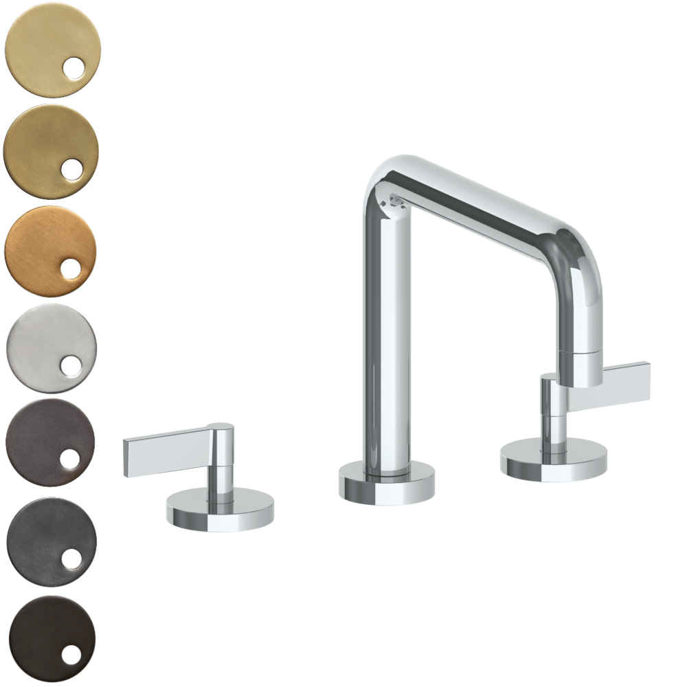 The Watermark Collection Bath Taps Polished Chrome The Watermark Collection London 3 Hole Bath Set with Square Spout | Lever Handle