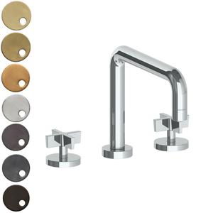 The Watermark Collection Bath Taps Polished Chrome The Watermark Collection London 3 Hole Bath Set with Square Spout | Cross Handle