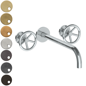 The Watermark Collection Basin Taps Polished Chrome The Watermark Collection Brooklyn Wall Mounted 3 Hole Basin Set with 296mm Spout