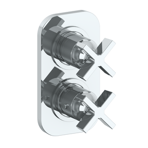 The Watermark Collection Mixer The Watermark Collection London Mini Thermostatic Shower Mixer with Diverter | Cross Handle