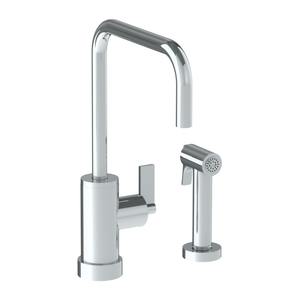 The Watermark Collection Kitchen Taps Polished Chrome The Watermark Collection London Monoblock Kitchen Mixer with Square Spout & Seperate Pull Out Rinse Spray | Lever Handle