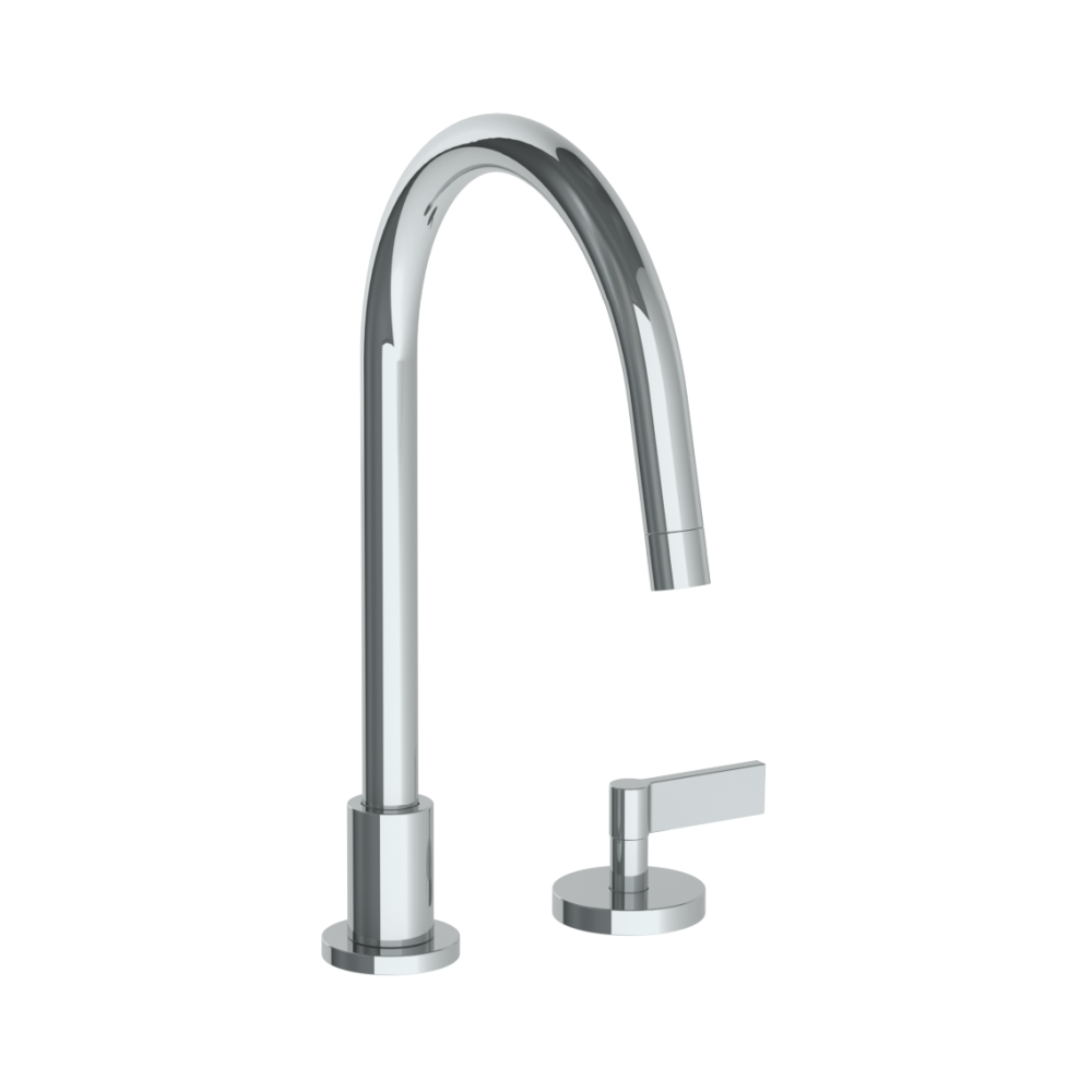 The Watermark Collection Kitchen Taps Polished Chrome The Watermark Collection London 2 Hole Kitchen Set with Swan Spout | Lever Handle