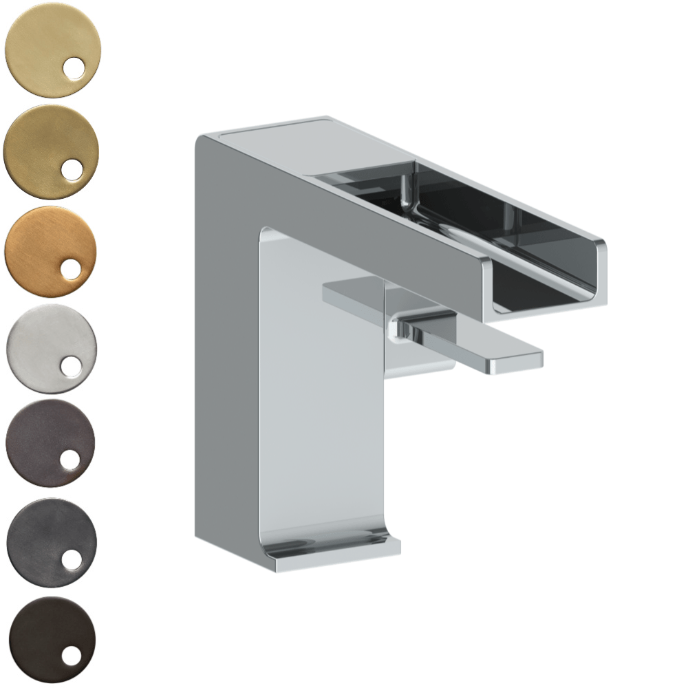 The Watermark Collection Basin Taps Polished Chrome The Watermark Collection Edge Monoblock Basin Mixer with Waterfall Spout