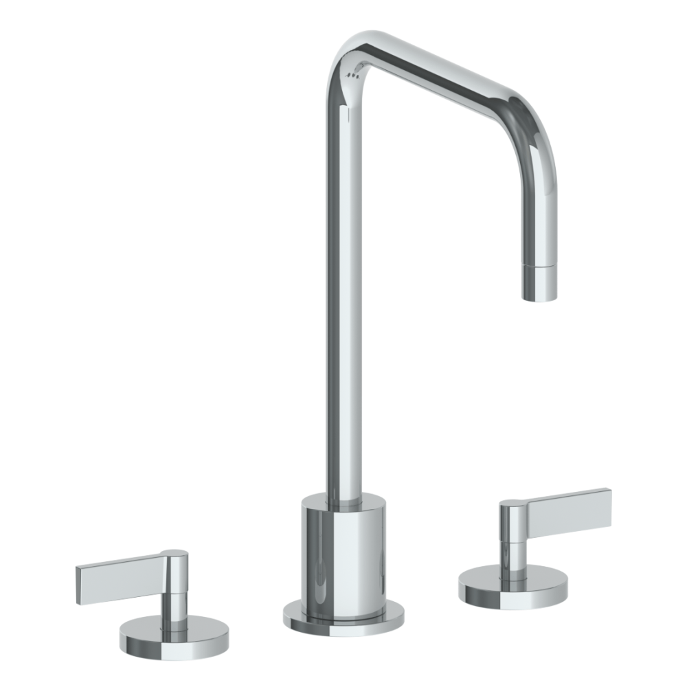 The Watermark Collection Kitchen Taps Polished Chrome The Watermark Collection London 3 Hole Kitchen Set with Square Spout | Lever Handle