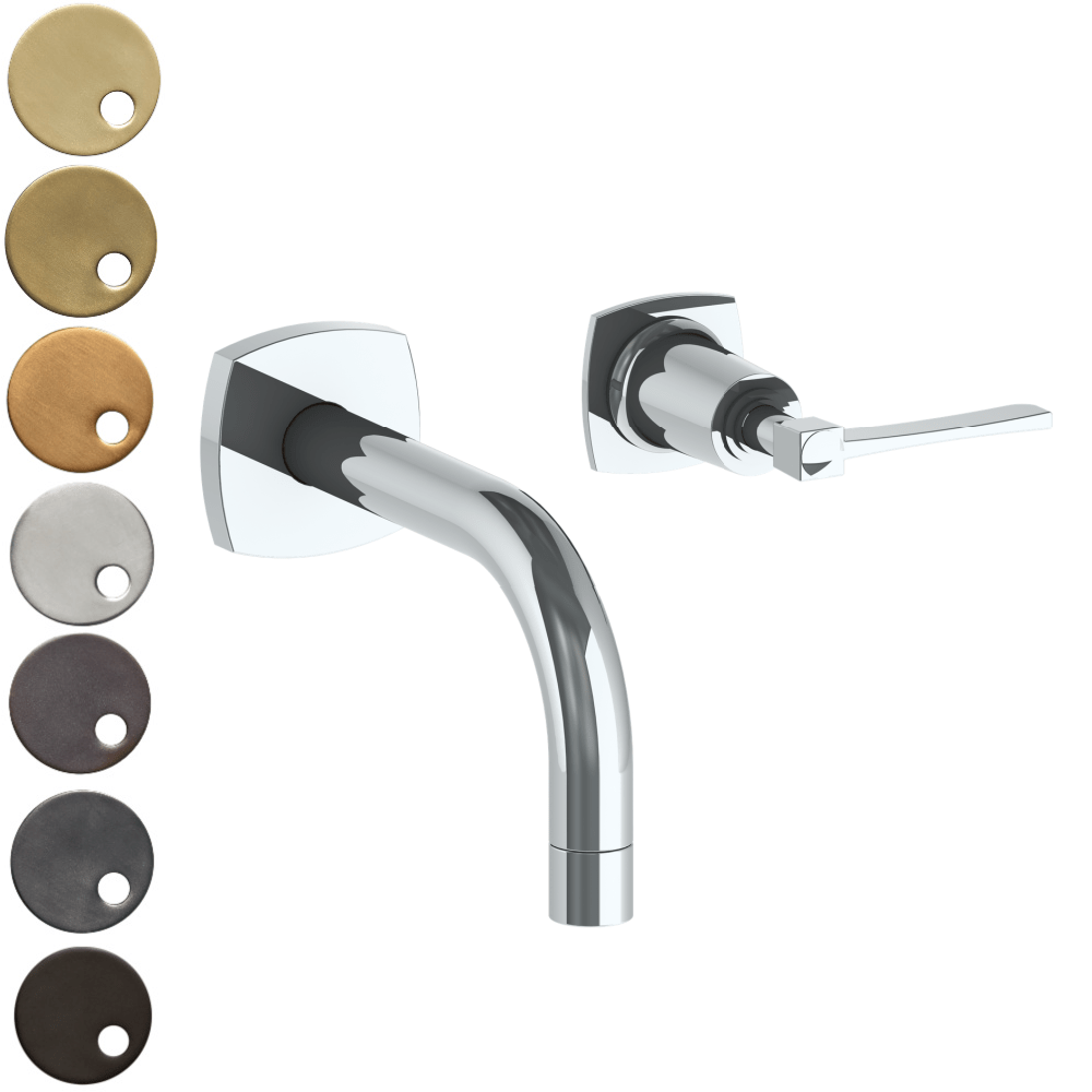 The Watermark Collection Basin Taps Polished Chrome The Watermark Collection Highline Wall Mounted 2 Hole Basin Set with 142mm Smooth Spout | Lever Handle