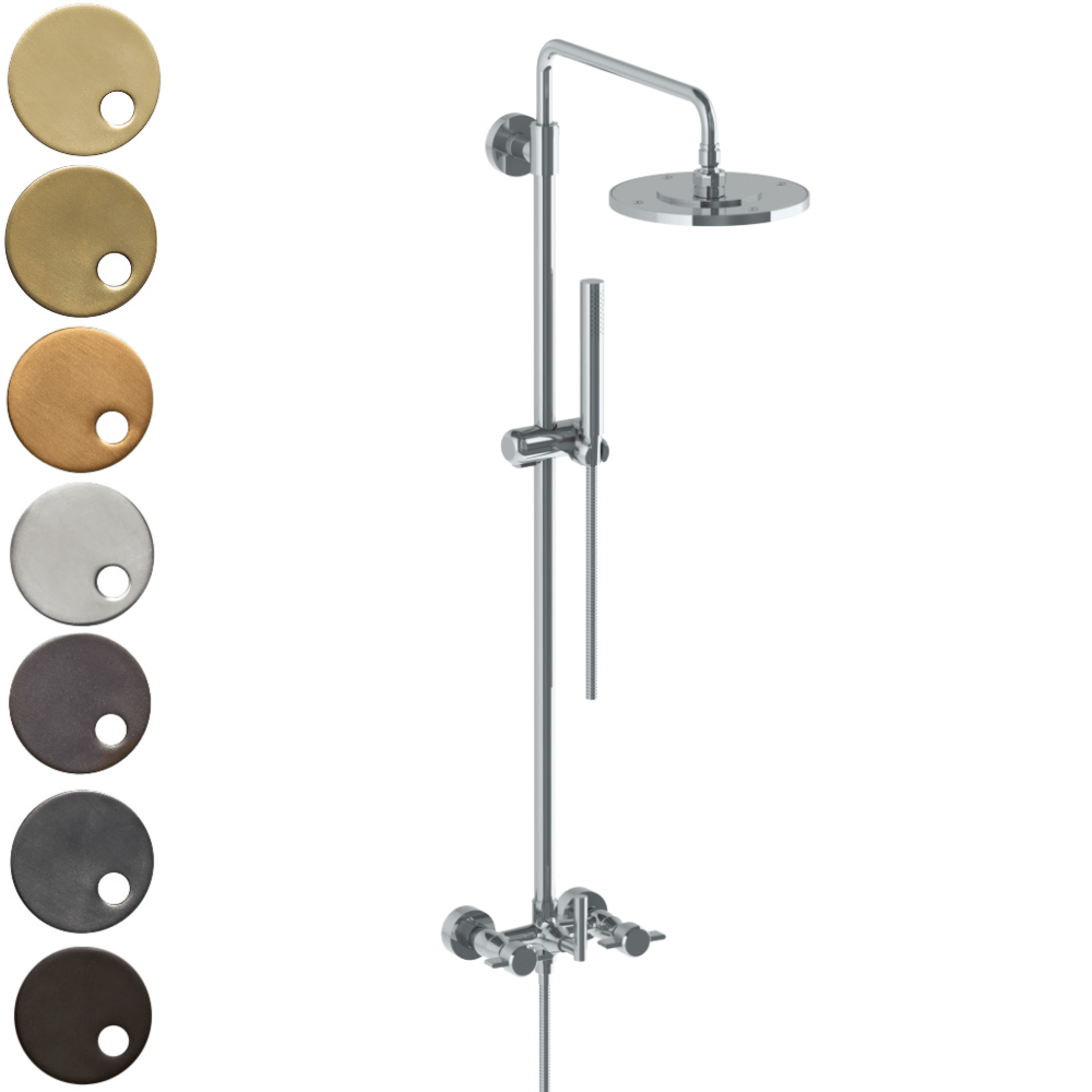 The Watermark Collection Showers Polished Chrome The Watermark Collection Urbane Exposed Deluge Shower & Hand Shower Set | Cooper Handle