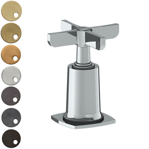 The Watermark Collection Mixer Polished Chrome The Watermark Collection Highline Hob Mounted Mixer Anti-Clockwise Opening | Cross Handle