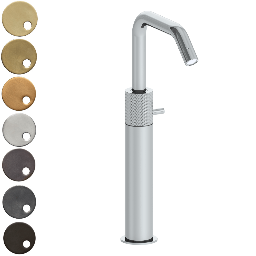 The Watermark Collection Basin Taps Polished Chrome The Watermark Collection Titanium Tall Monoblock Mixer with Angled Spout