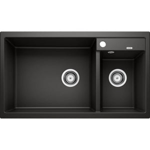 Blanco Kitchen Sinks - Granite Blanco Silgranit Metra 9 Double Sink | Black