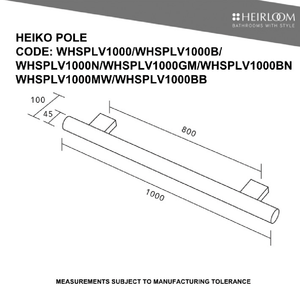 Heirloom Heated Towel Rail Heirloom Heiko Pole Heated Towel Rail | Polished Stainless