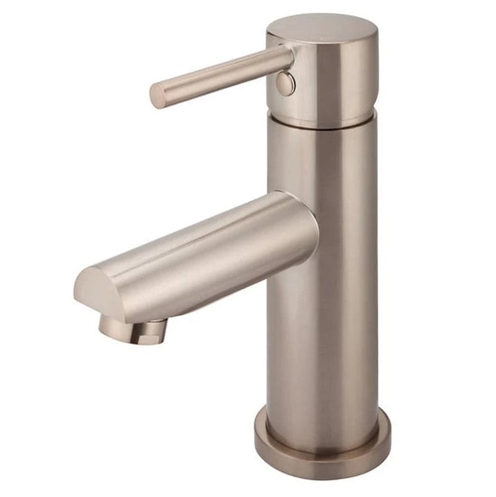 Meir Basin Taps Meir Round Basin Mixer with Straight Spout | Champagne