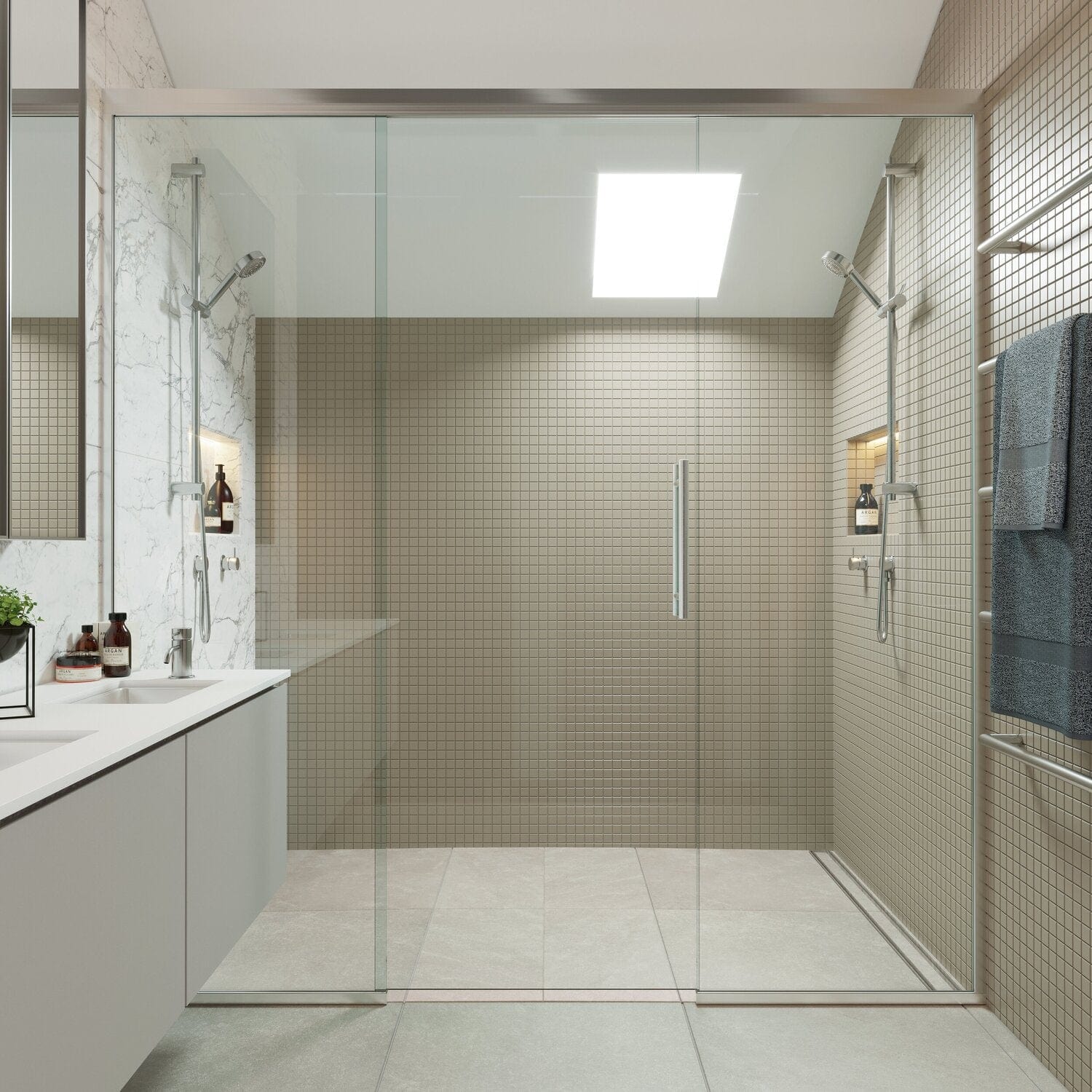 Crest Shower Doors & Enclosures Crest Sereno Sliding Glass Shower Door Screen