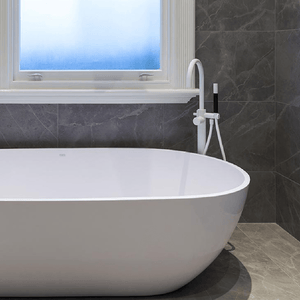 Plumbline Freestanding Bath Fillers Buddy Floor Mount Bath Filler with Hand Shower