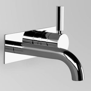 Astra Walker Basin Taps Astra Walker Icon + Lever Wall Mixer Set on Backplate with 155mm Spout
