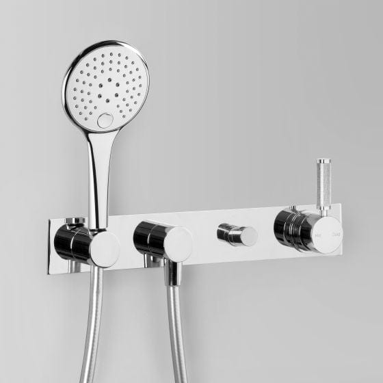 Astra Walker Showers Astra Walker Knurled Icon + Lever Multi-Function Hand Shower & Mixer with Diverter on Backplate