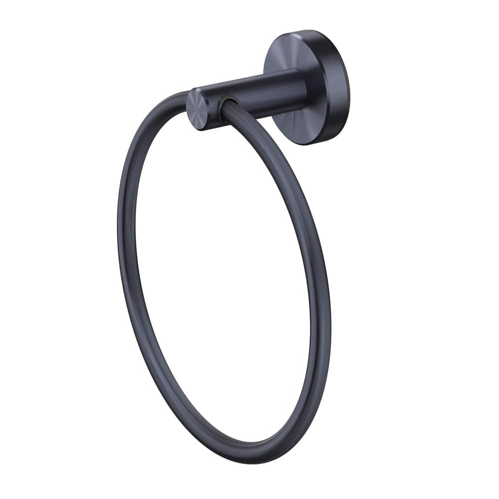 Methven Bathroom Accessories Methven Tūroa Hand Towel Ring | Brushed Gun Metal Black