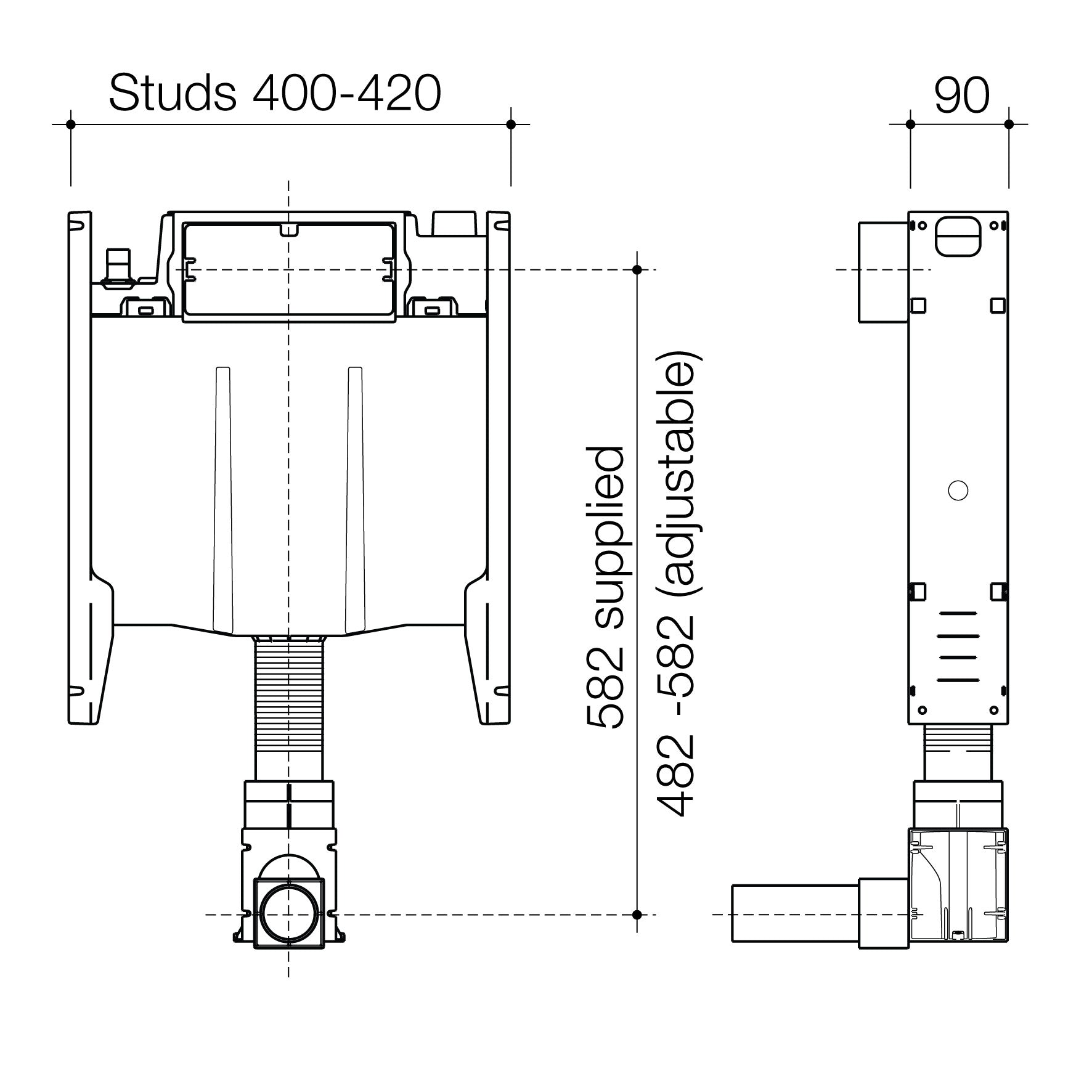 Caroma Invisi Series II Cistern for Wall Faced Pans