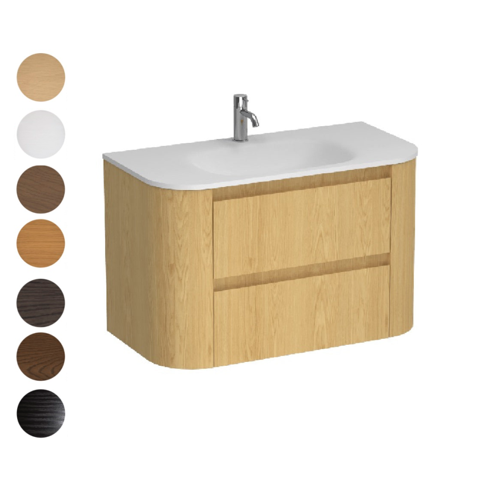 Stanza Curve Spio 900 2 Drawer Vanity