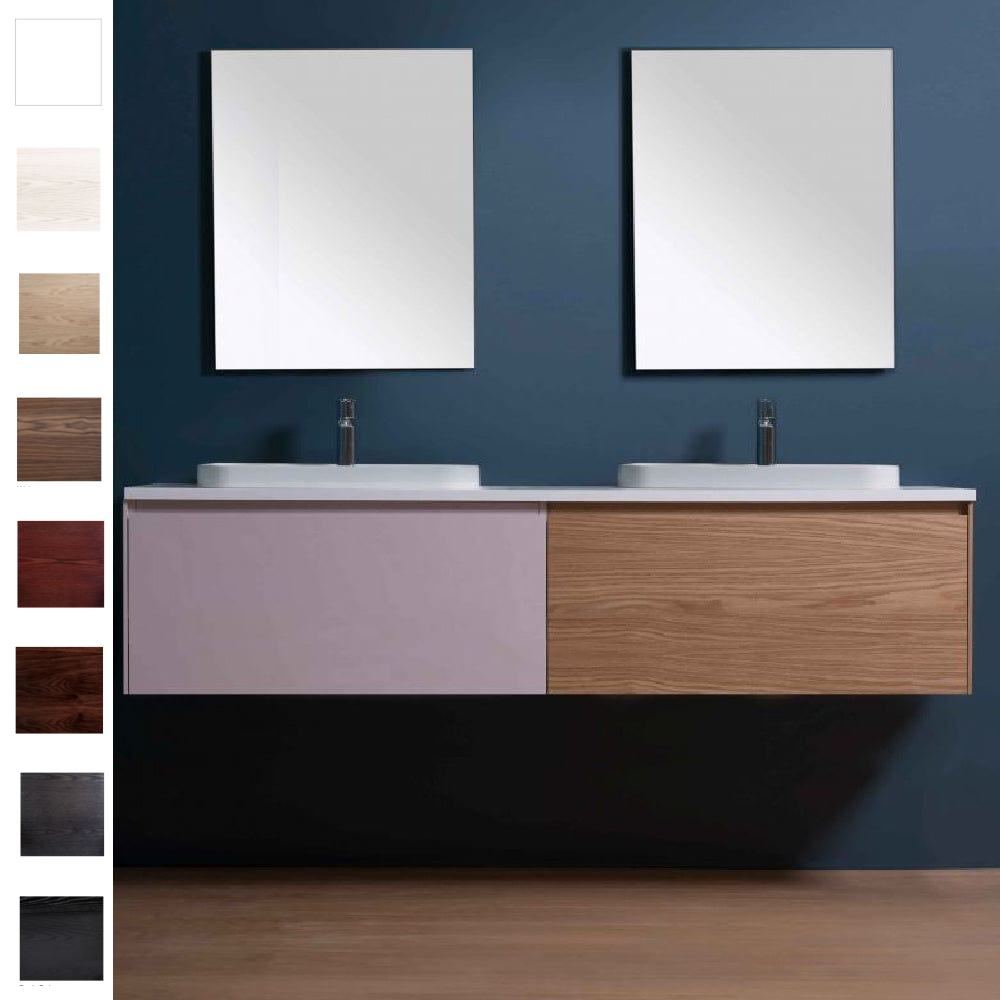 Michel César Moode 1800 Vanity | 2 Basins + 2 Drawers