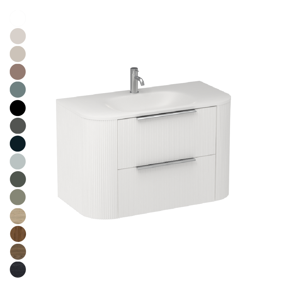 Ava Curve Spio 900 Drawer Vanity