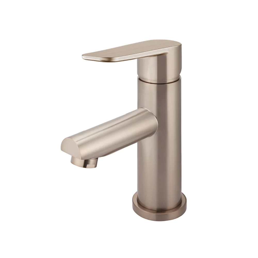 Meir Round Paddle Basin Mixer | Champagne