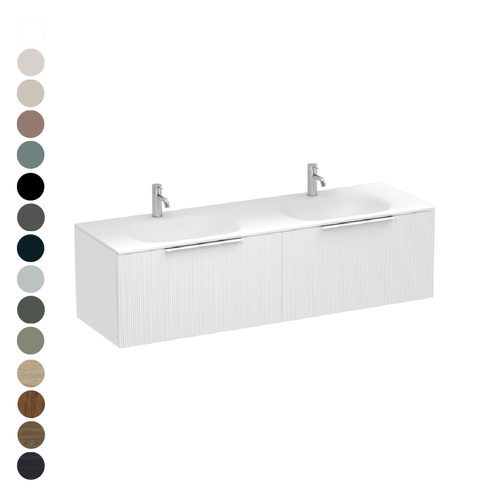 Ava Spio 1500 2 Drawer Vanity Double Basin