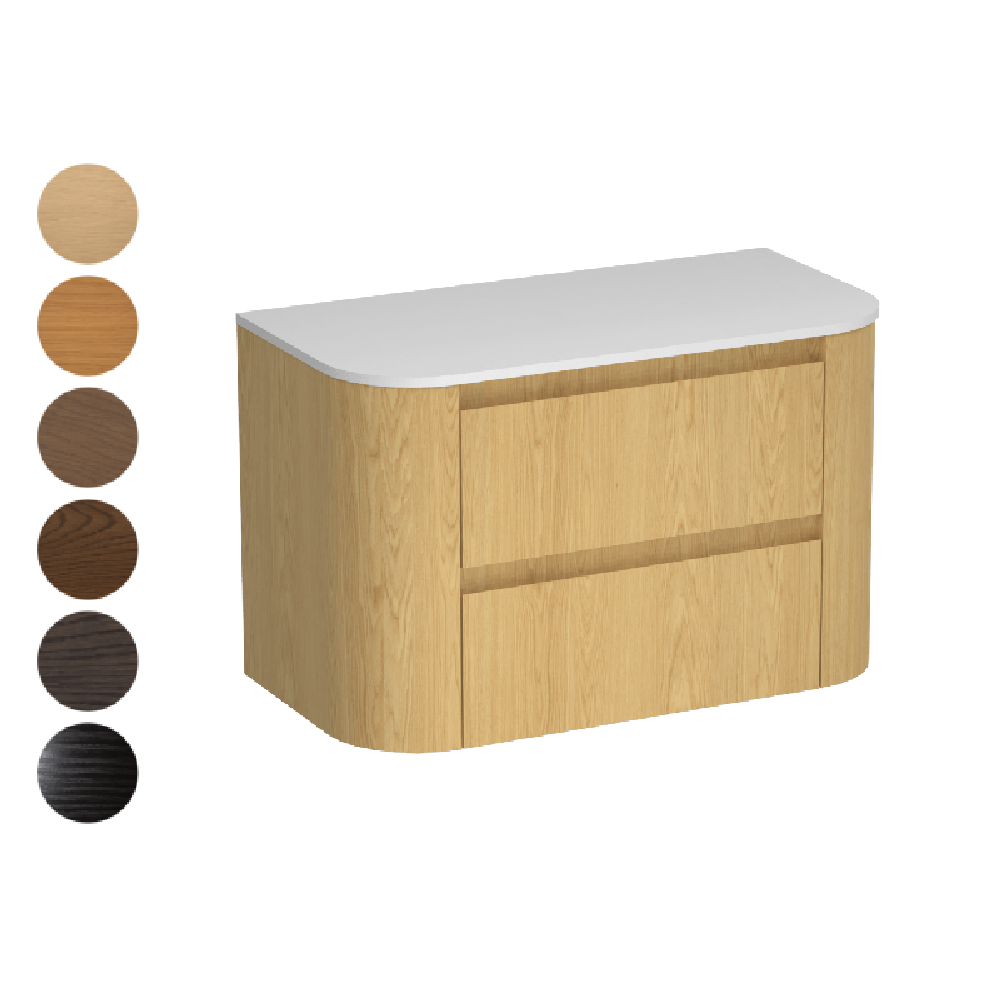 Stanza Curve Opaco 900 2 Drawer Vanity