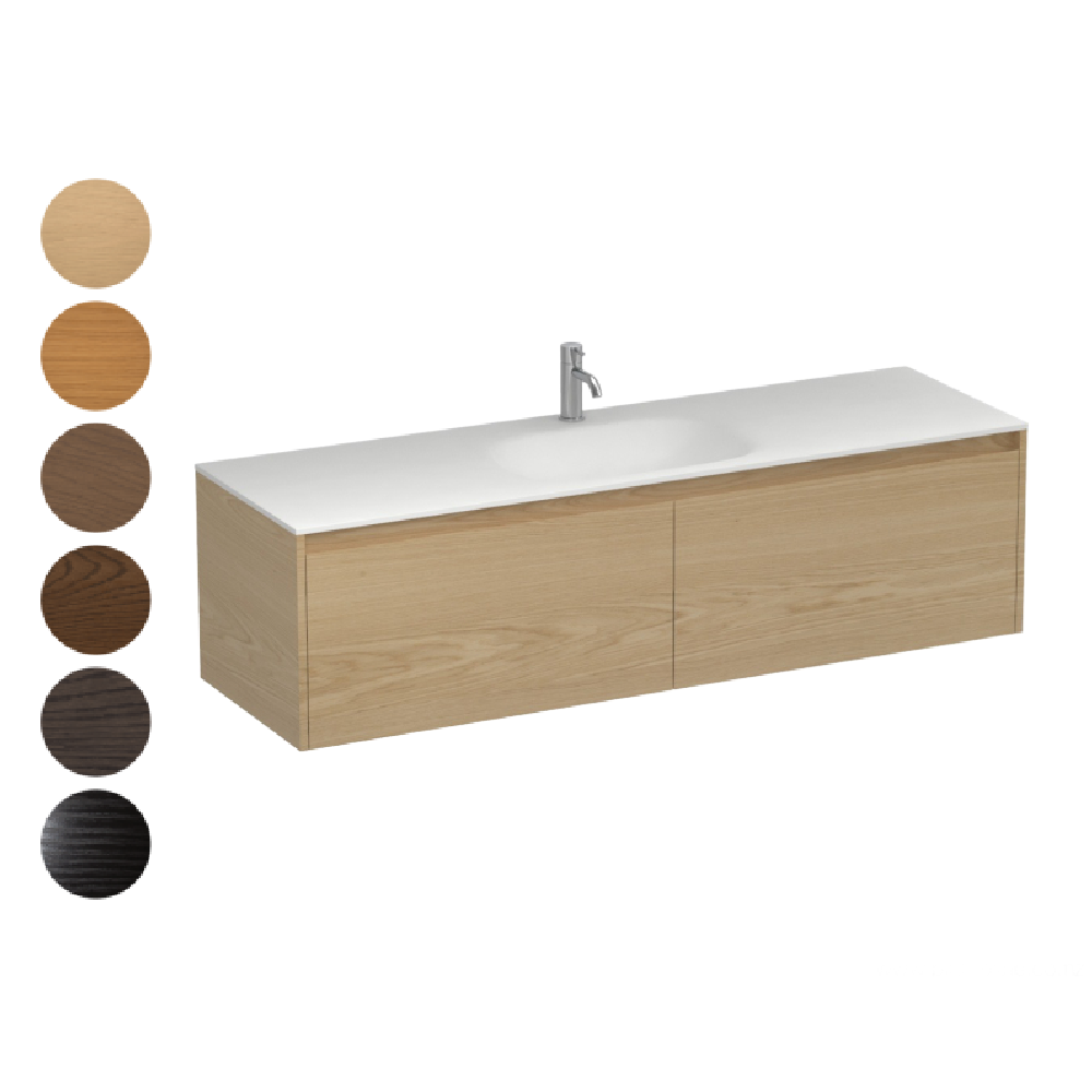 Stanza Spio 1500 2 Drawer Vanity Centre Basin