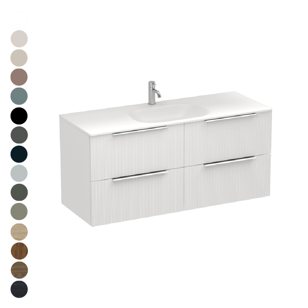 Ava Spio 1200 4 Drawer Vanity Centre Basin
