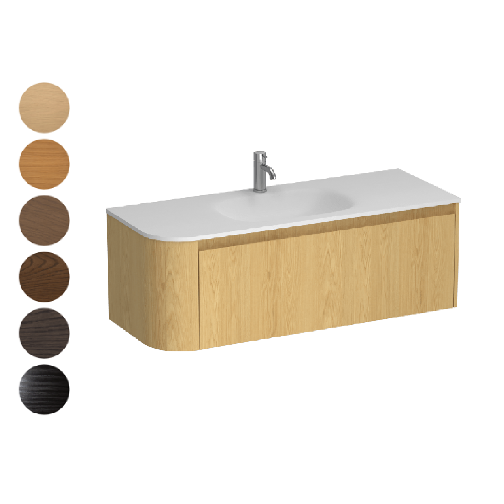 Stanza Curve Spio 1200 Right Corner 1 Drawer Vanity