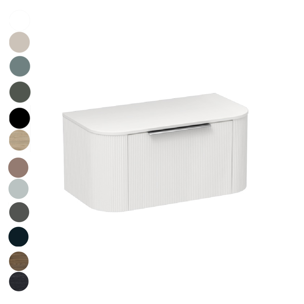 Ava Curve Opaco 900 1 Drawer Vanity