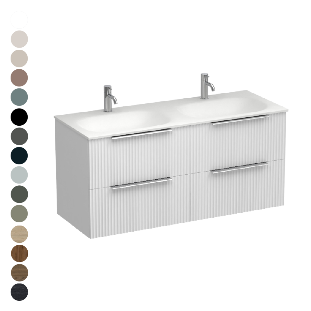 Forma Spio 1200 4 Drawer Vanity Double Basin
