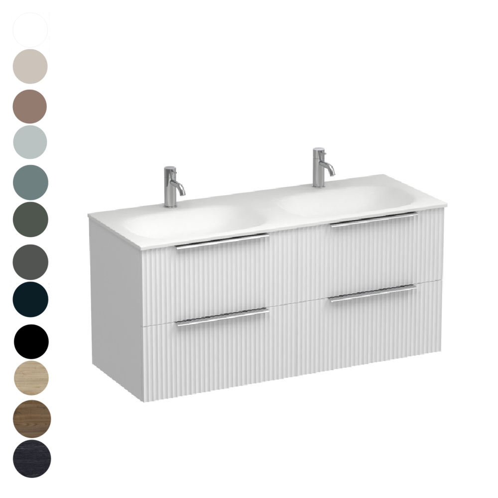 Forma Spio 1200 4 Drawer Vanity Double Basin