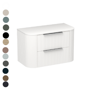 Ava Curve Opaco 900 2 Drawer Vanity