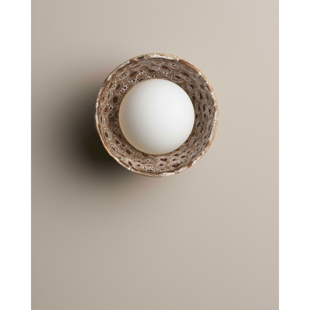 Robert Gordon Bowl Wall Sconce Light | White Ochre