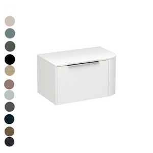 Ava Curve Opaco 750 Left Corner 1 Drawer Vanity