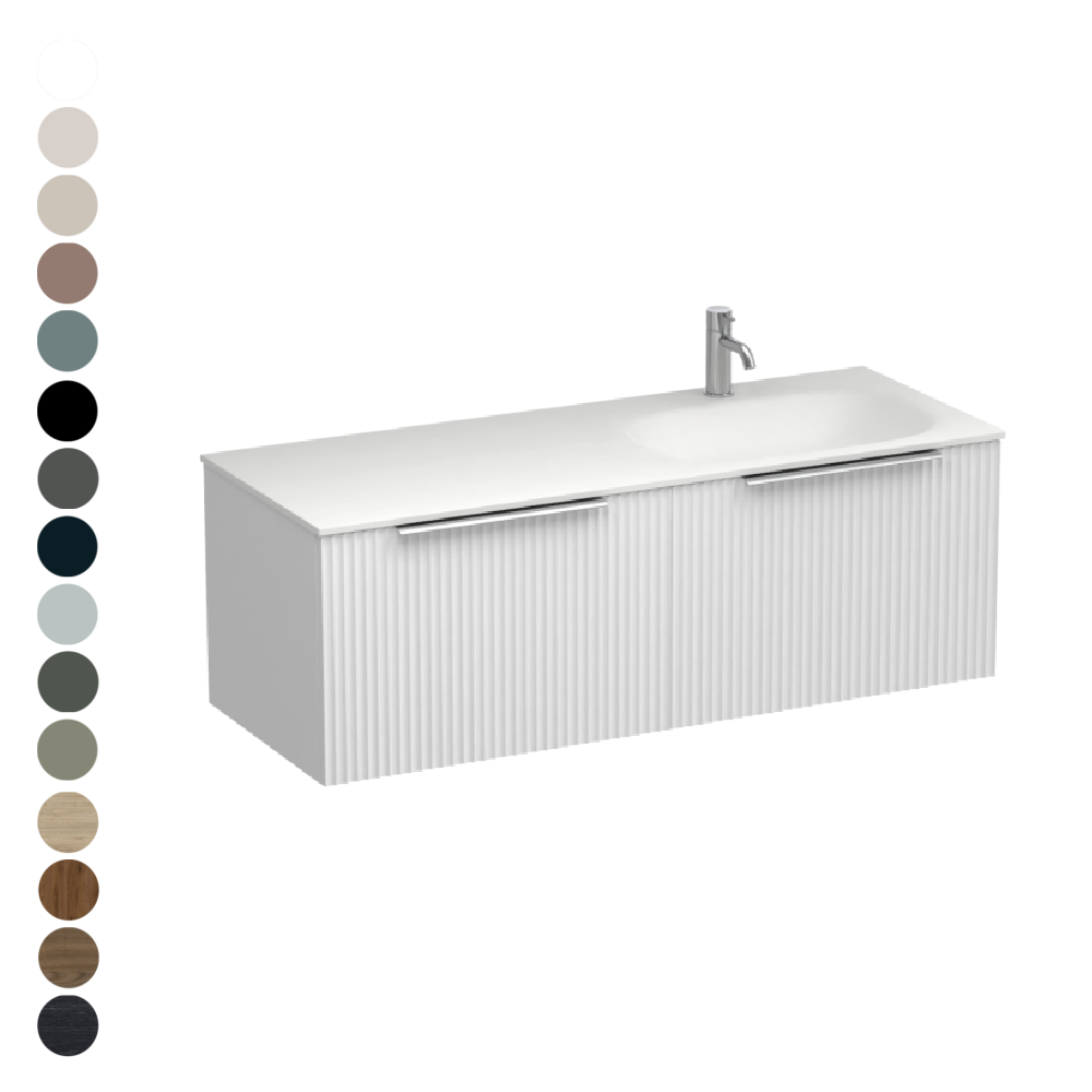 Forma Spio 1200 2 Drawer Vanity Right Basin