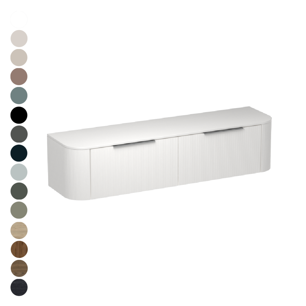 Ava Curve Opaco 1500 2 Drawer Vanity